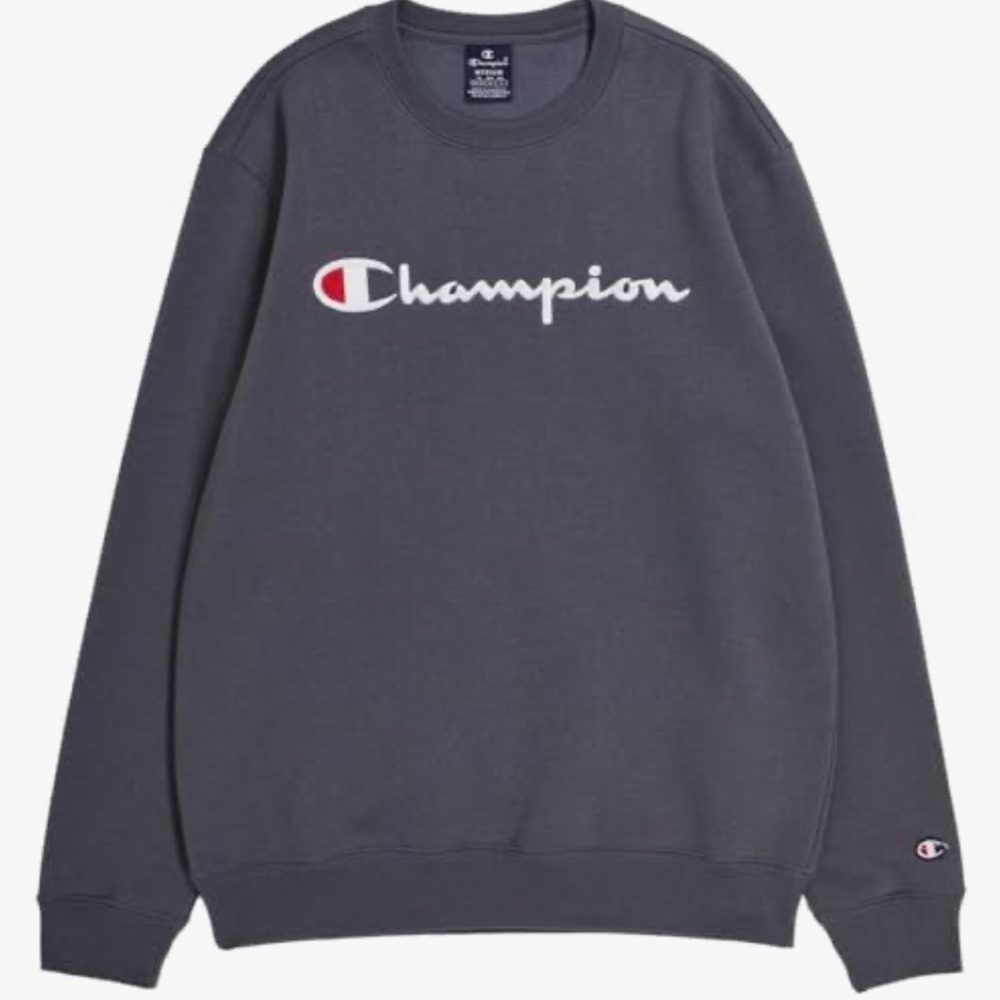 Champion Men's Dark Gray Crewneck Sweater